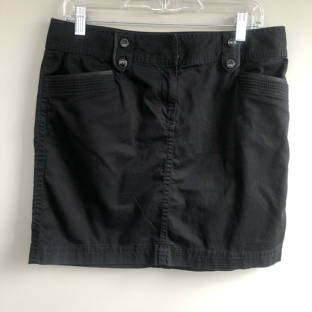 Loft Black Mini Skirt W/Pockets 8
